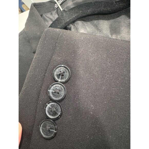 Calvin Klein Boys Black Blazer Jacket Size 12Polyester/Rayon Blend - Picture 5 of 10